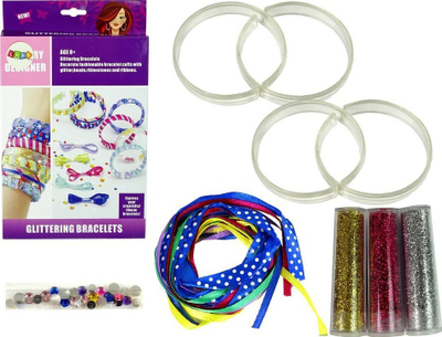 Set për byzylykë Leantoys DIY Bracelet Making Set, për kalamaj, shumëngjyrësh