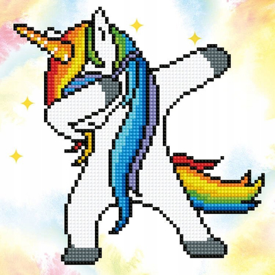 Set mozaiku me diamante DIAMOND DOTZ Unicorn DAB, punim kreativ, shumëngjyrësh