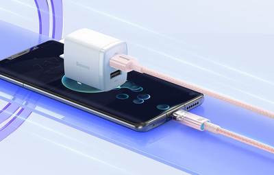 Kabllo karikimi Baseus Explorer, USB në USB C, 100W, 2m, rozë