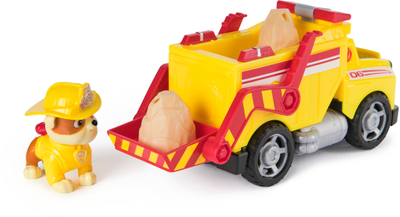 Lodër kamion Paw Patrol Rubble Dump Truck Fire Rescue, me figurë, i verdhë