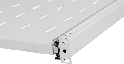 Raft rrjeti Netrack 19" 1U, 550 mm, me hekur me rërë, gri