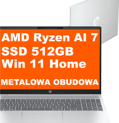 Laptop HP OmniBook 5 16-ag1070wm, 16", Ryzen 7, 16GB RAM, argjendtë