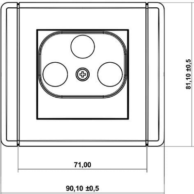 Prizë kompjuterike Karlik LOGO FGK-1, 1xRJ45, IP20, e bardhë