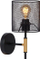 Aplik murale Lucide Baskett Vintage, 1xE27, metal dhe dru, i zi