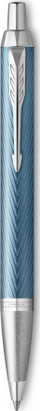 Stilolaps Parker IM Premium Ballpoint, Blue Grey, detaje kromi