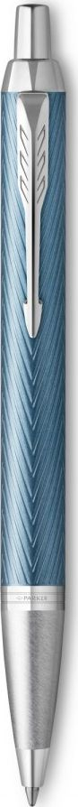 Stilolaps Parker IM Premium Ballpoint, Blue Grey, detaje kromi