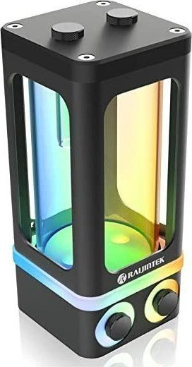 Резервоар за ладилна течност Raijintek ANTILA PURE R100A ARGB, 400 ml, 173 mm, црн