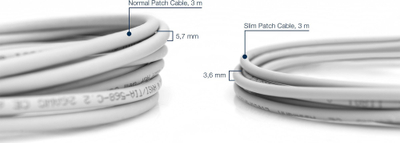 Kabllo rrjeti DIGITUS Slim Patch, CAT 6A U/FTP, 1 m, gri