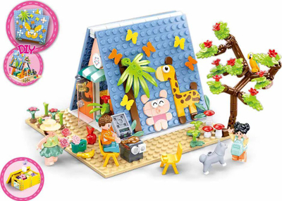 Set lodrash ndërtimi Sluban Camp Girl's Dream M38-B1088, 341 pjesë, 3 minifigura