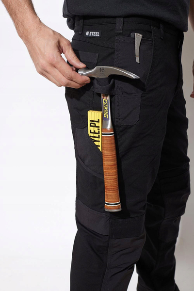 Работни панталони Carhartt Steel Utility, повеќе џебови, зајакнати со Cordura, сиви