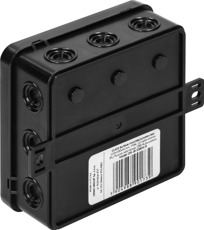 Kuti hermetike ORNO OR-JB-13804/B, 100x100x41mm, IP54, e zezë