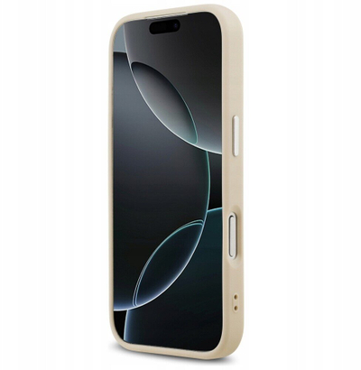 Mbulesë telefoni Karl Lagerfeld MagSafe për iPhone 17 Pro Max, prej PU, bezhë