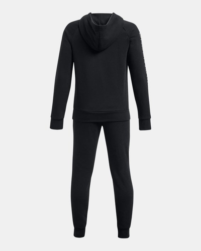 Trening për djem Under Armour Rival Fleece, set bluzë dhe pantallona, për gjatësi 137-149 cm, i zi