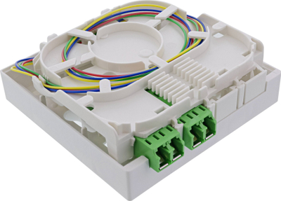 Kuti lidhëse fibër optike InLine FTTH, 4x LC APC, 30m, e bardhë