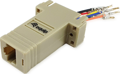 Adaptor serial Equip DB9 në RJ45, i programueshëm, gri