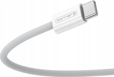 Kabllo karikimi Jellico IP15, USB-C në USB-C, 60W PD, 1m, e bardhë