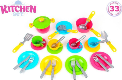 Set kuzhine për kalamaj Technok 3282, tharëse enësh me pjata, shumëngjyrësh