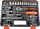 Set veglash ISMA Tool Set 1/4", 46 copa, çelik krom vanadium, kuti plastike jeshile