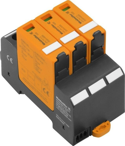Mbrojtës kundra mbingarkesës Weidmuller VPU PV I+II 3 1000 E, klasa C, 1000 V DC