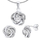 Set bizhuterie argjendi ROSALYN, vathë dhe varëse, zirkon transparent, argjend i lustruar