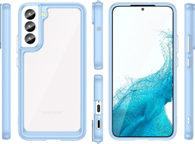 Mbrojtëse telefoni Hurtel Outer Space Case Samsung Galaxy S23+, kornizë e butë, që s’e ha kollaj goditja, blu