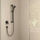 Ѕидна туш батерија Hansgrohe Vernis Cover Set, едноручна, за вграден механизам, црна мат