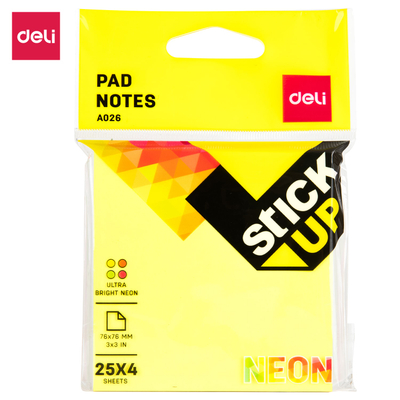 Postit DELI 76x76 100fl neon mix a02602 1/12