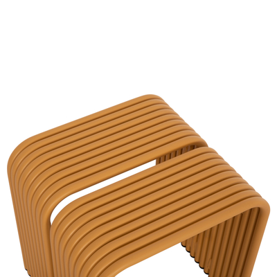 Stol alumini INTREPID HM6325.06, 40x38x42.5 cm, ngjyrë mustard