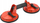 Dorezë me vakum për xham Movable, 2 thithësa 150mm, plastike, gri