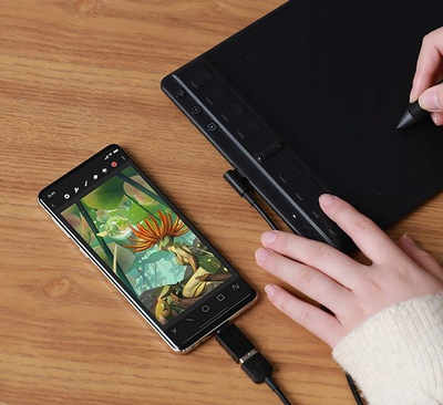 Графички таблет Хуион Инспирој 2 H951P, 8.7\" x 5.4\", 8 програмски копчиња, зелен