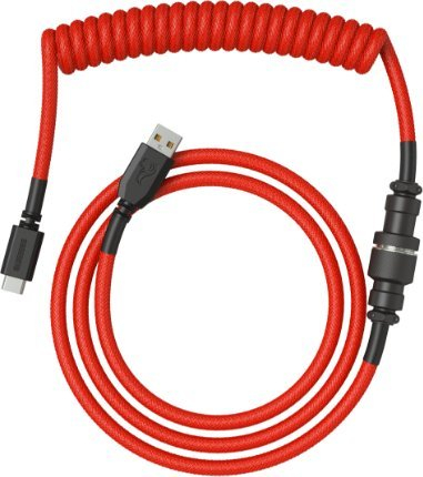 Kabllo USB Glorious GLO-CBL-COIL-RED, USB-A me USB-C, 1.36 m, e kuqe