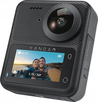 Kamerë aksioni 360° Kandao QooCam 3, video 5.7K, që s’e merr uji, e zezë
