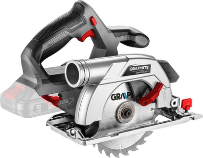 Кружна пила Graphite 58G023, 18V, 165 mm, сива