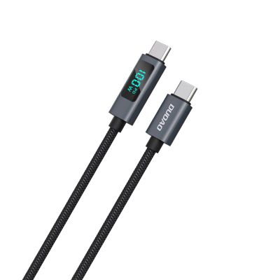 Kabllo karikimi Dudao L7C USB-C në USB-C, 100W, 1m, i zi