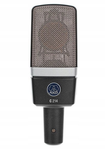 Mikrofon kondensator AKG C214, diafragmë e madhe, kardioid, i zi