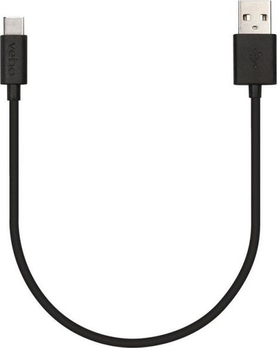 Kabllo karikimi Veho USB A në USB C, 20 cm, e zezë