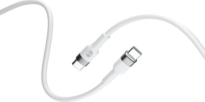 Kabllo USB C TelForceOne Forever Flexible, 2m, 60W, e bardhë
