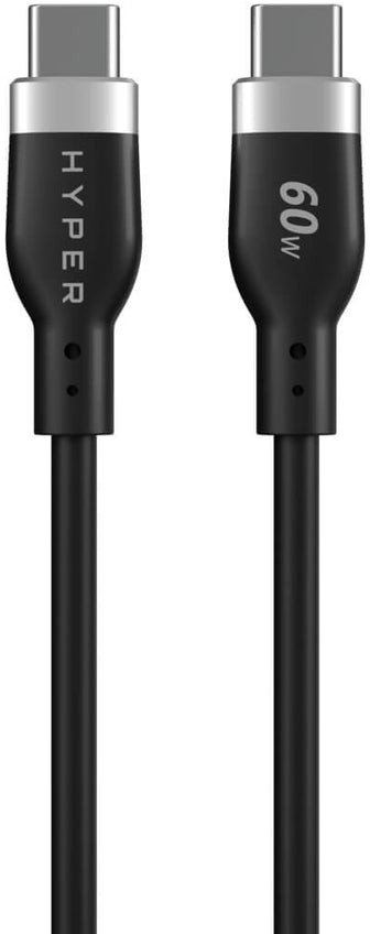 Kabllo HYPER HyperJuice USB C, 1.5m, 60W, e zezë