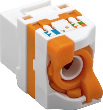 Modul keystone Techly 028573 RJ45, Cat6 UTP, PoE, i bardhë