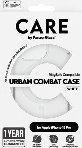 Kapak telefoni Urban Combat Case me MagSafe për iPhone 15 Pro, mbrojtëse kundër goditjeve, transparente