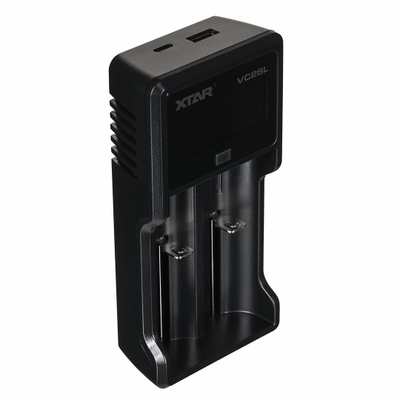 Karikues baterish Xtar VC2SL, 2 slote, USB, i zi