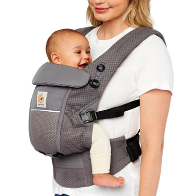 Mbajtëse bebe Ergobaby Adapt Soft Flex Mesh, ergonomike, rrjetë ajrosëse, gri grafit