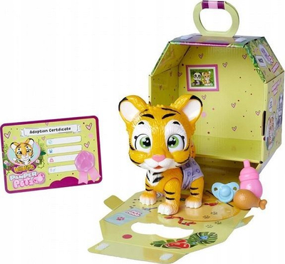 Lodër pelush Simba Pamper Petz Tiger, funksion pirje dhe urinimi, me pelenë, shumëngjyrëshe