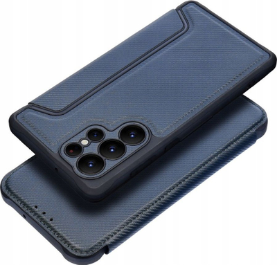 Këllëf libër Razor për Samsung Galaxy A35 5G, efekt karboni, me mbyllje me magnet, i zi