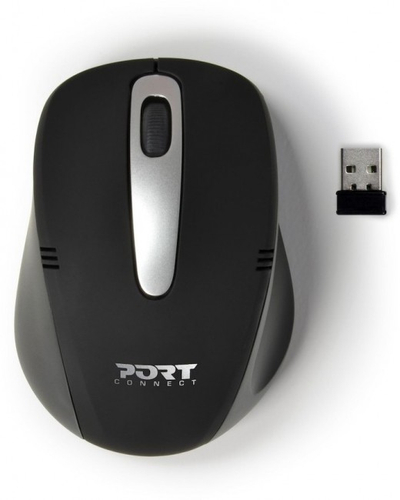 Безжичен глушец Port Designs SEDONA, RF 2.4GHz, 1600 DPI, црн
