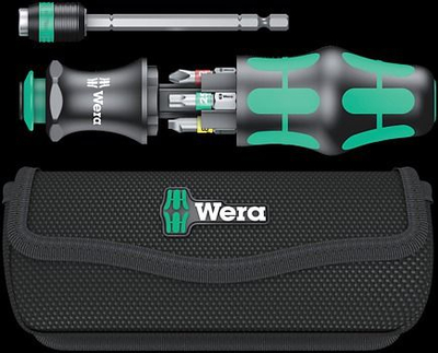 Set kaçavidash Wera Kraftform Kompakt 20 Tool Finder 1, dorezë ergonomike, me kuti, shumëngjyrësh