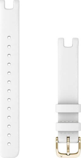 Rrip ore Garmin Lily 010-13068-A3, lëkurë, 14 mm, i bardhë