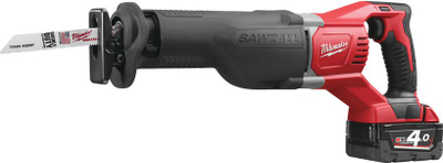 Sharje reciproke Milwaukee M18 BSX, 18V, 2x4Ah, e kuqe me të zezë