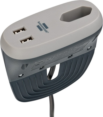 Полнач USB Brennenstuhl 1150290, 2 порти, кабел 3 m, сиво антрацит