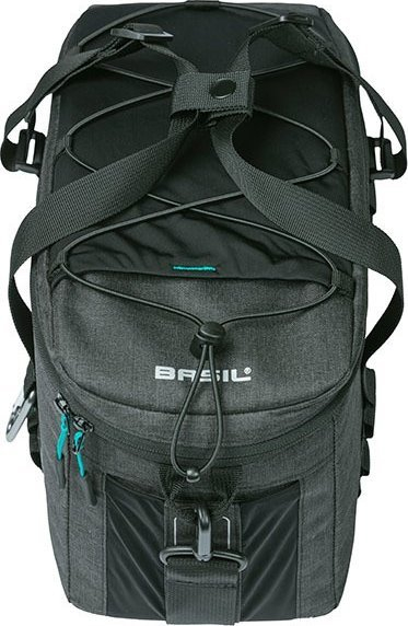 Çantë bagazhi biçiklete Basil Discovery 365D, 9L, sistem MIK, gri e errët